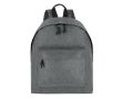 Sac à dos en polyester recyclé avec poche avant et motif chiné couleur gris