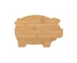Planche à découper en bambou avec motif cochon et accroche couleur naturel
