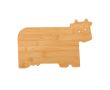 Planche à découper en bambou compacte en forme de vache couleur naturel