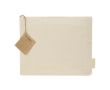 Trousse isotherme en coton recyclé naturel, fermeture éclair, 170 g/m² couleur naturel