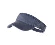 Visière en coton effet délavé avec fermeture velcro réglable couleur bleu marine