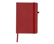 Carnet A5 à couverture en similicuir avec élastique, pages lignées couleur rouge