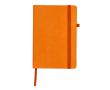 Carnet A5 à couverture en similicuir avec élastique, pages lignées couleur orange
