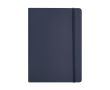 Carnet A5 ligné à couverture souple en cuir synthétique recyclé couleur bleu marine