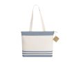 Sac bandoulière en coton recyclé avec soufflet et zip 300g/m² couleur bleu marine