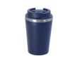 Gobelet isotherme à emporter en inox avec couvercle hermétique 350ml couleur bleu marine