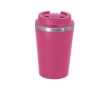 Gobelet isotherme à emporter en inox avec couvercle hermétique 350ml couleur fuchsia