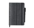 Carnet A5 avec ardoise et support en simili cuir, pages lignées couleur noir