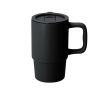 Tasse à emporter en céramique avec couvercle coulissant et mate 430 ml couleur noir