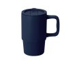 Tasse à emporter en céramique avec couvercle coulissant et mate 430 ml couleur bleu marine