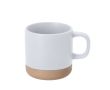 Tasse en céramique finition mate avec base non émaillée 350 ml couleur blanc