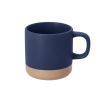 Tasse en céramique finition mate avec base non émaillée 350 ml couleur bleu marine