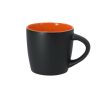 Tasse en céramique avec finition noire mate et intérieur coloré 350 ml couleur orange