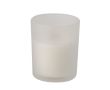 Bougie parfumée en verre avec mèche en bois et parfum vanille couleur blanc