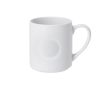 Tasse en céramique mate avec zone en relief pour marquage 350 ml couleur blanc