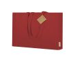 Sac à soufflet en coton recyclé avec anses longues renforcées 220g/m² couleur rouge