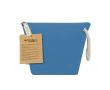 Trousse en coton recyclé avec cordon et fermeture éclair 240 g/m² couleur bleu ciel