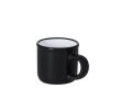 Tasse en céramique vintage bicolore avec bord noir 85 ml couleur noir