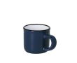 Tasse en céramique vintage bicolore avec bord noir 85 ml couleur bleu marine