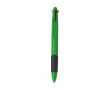 Stylo multicolore 4-en-1 avec grip en caoutchouc et 4 encres couleur vert