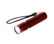 Lampe torche en aluminium recyclé avec zoom et batterie rechargeable couleur rouge