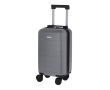 Valise cabine rigide en plastique avec roues amovibles couleur gris