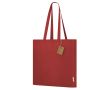 Sac à soufflet, anses longues renforcées en coton recyclé 140 g/m² couleur rouge