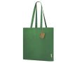 Sac à soufflet, anses longues renforcées en coton recyclé 140 g/m² couleur vert