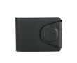 Porte-cartes portefeuille en similicuir avec localisateur intelligent couleur noir