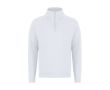 Sweat unisexe en molleton gratté 280 g/m² à demi-zip couleur blanc