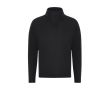 Sweat unisexe en molleton gratté 280 g/m² à demi-zip couleur noir