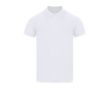 Polo enfant coton piqué blanc, manches courtes, col renforcé, 180 g/m² couleur blanc