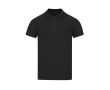 Polo enfant manches courtes en coton piqué, col côtelé 180 g/m² couleur noir