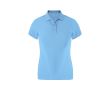 Polo femme ajusté manches courtes en tissu technique 180 g/m² couleur bleu ciel