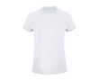 T-shirt technique femme manches courtes raglan polyester 135 g/m² couleur blanc