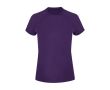 T-shirt technique femme manches courtes raglan polyester 135 g/m² couleur mauve