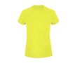 T-shirt technique femme manches courtes raglan polyester 135 g/m² couleur jaune fluorescent