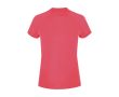 T-shirt technique femme manches courtes raglan polyester 135 g/m² couleur rose fluorescent