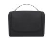 Trousse de toilette de voyage en similicuir avec crochet de fixation couleur noir