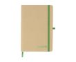 Carnet A5 à couverture rigide en carton recyclé, pages lignées couleur vert