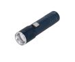 Lampe torche rechargeable en aluminium recyclé avec zoom extensible couleur bleu marine