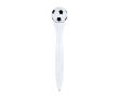Stylo antistress rotatif avec motif ballon de football, encre bleue couleur blanc