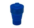 Gobelet pliable en silicone avec couvercle et bec coulissant 350 ml couleur bleu
