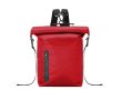 Sac à dos imperméable avec fermeture enroulable et capacité de 30 L couleur rouge