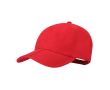 Casquette 5 panneaux en microfibre avec fermeture réglable à scratch couleur rouge