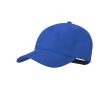 Casquette 5 panneaux en microfibre avec fermeture réglable à scratch couleur bleu
