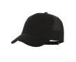 Casquette en microfibre à 5 panneaux avec perforations à l’arrière couleur noir