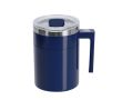 Tasse mélangeuse en acier inoxydable avec couvercle coulissant 400 ml couleur bleu marine