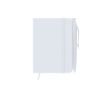 Bloc-notes A7 à couverture synthétique avec stylo assorti couleur blanc