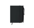 Bloc-notes A7 à couverture synthétique avec stylo assorti couleur noir